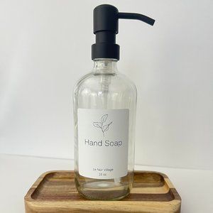 GLASS SOAP DISPENSERS & STAINLESS-STEEL METAL PUMP | BLACK OR SILVER PUMPS